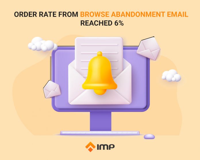 Order Rate from Browse Abandonment Email reached 6%