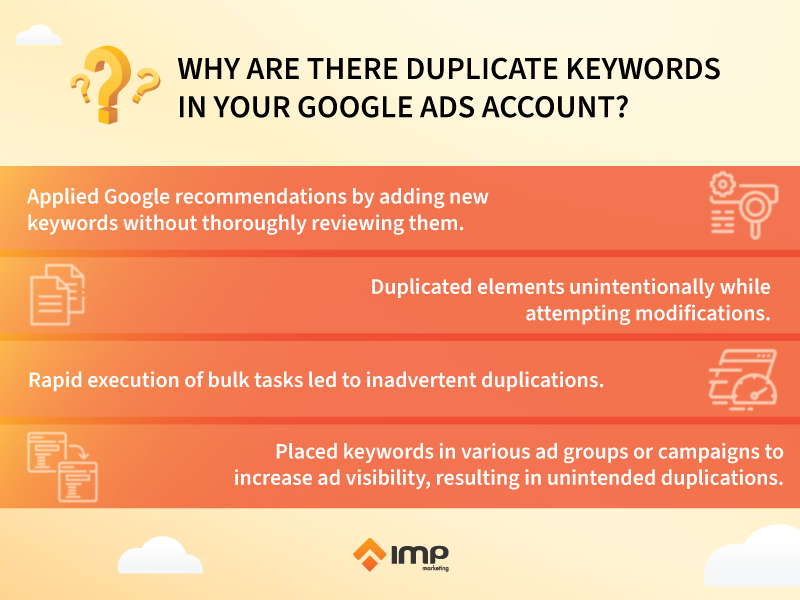 Remove duplicate keywords from your account